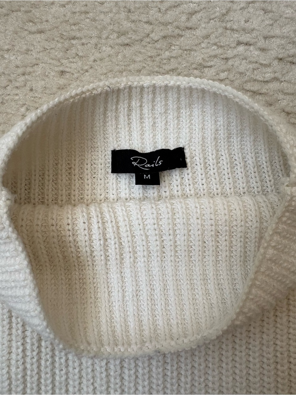 Rails Etta ivory and navy stripes sweater vest sz M, nautical chic preppy - Picture 3 of 7